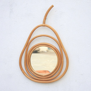 Espejo de Pared Boho de Lujo, Fabricado en Vietnam, Decoración Moderna para el Hogar, Colgante, Ecológico, Ovalado, Beige, Construcción de Vidrio y Seagrass - Product Image 6