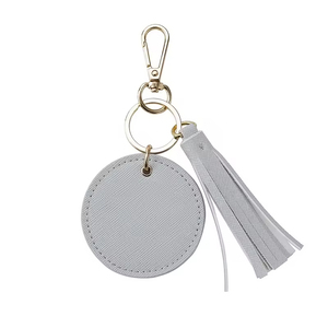 Custom Logo Crazy Real Leather <b>Keychain</b> Vintage Car Keyring <b>Personalize</b> Key Chain Holder for Men Women <b>Keychain</b> - Product Image 4