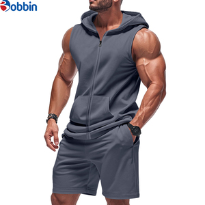 BOBBIN INDUSTRIES, el Mejor Fabricante de Conjuntos de Camisetas sin Mangas para Hombres de Talla Grande, Conjunto Personalizado de Verano con Cremallera y Capucha para Hombre - Product Image 1