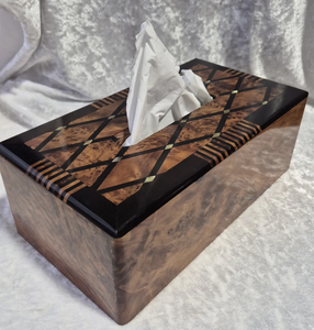 Boîte à mouchoirs en bois artisanal, support pour mouchoirs en bois massif naturel pour hôtels de luxe, bureaux et salons. - Product Image 2