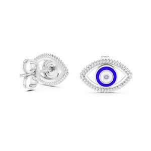 Superbes boucles d'oreilles clous en or massif 14 carats pour femme, bijoux élégants et protecteurs, design inspiré de la mode - Product Image 2