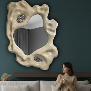Decor your interiors with this elegant <b>mirror</b> framed in high-quality PVC board with a protective PU coating - Product Image 2