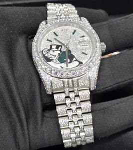 Montre Sport Mécanique de Luxe pour Homme avec Moissanite VVS Haut de Gamme, Gemmes de Couleur D, Design Rond Élégant, Pierres Scintillantes Premium - Product Image 3