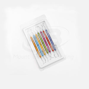 Instrumental Médico de Alta Calidad: Juego de 7 Curetas Gracey con Mango Hueco y Raspadores de Colores para Cuidado Periodontal - Product Image 1