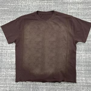 Custom 100% Cotton Custom Print <b>Collar</b> & Cuff Tee Heavyweight Oversized <b>T</b> <b>shirt</b> Splatters Sun Faded Distressed <b>T</b> <b>Shirt</b> - Product Image 2