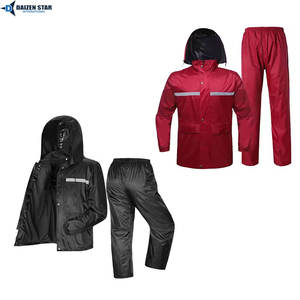 WorkDry Pro Casual Solid Waterproof Seam-Sealed Lightweight Windproof Industrial Rain <b>Jacket</b> & Bib Pants Set - Product Image 5