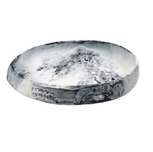 Bol et plat de service uniques en résine polie, durables, lavables au lave-vaisselle, design européen moderne personnalisable pour la maison et les fêtes - Product Image 1