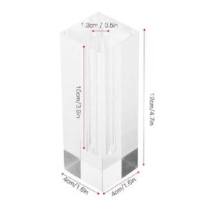 Clear Acrylic Single Long Stem Rose <b>Flower</b> <b>Display</b> Stand Holder Base Vases Block for Rose Customized Acrylic Rose Stand For Gift - Product Image 2