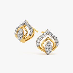 Pendientes de Oro Amarillo con Doble Lágrima de Diamantes Cultivados en Laboratorio - Product Image 2