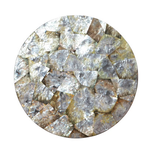 Boho Luxe Mother of Pearl Charger Plate Shell <b>Placemat</b> for High-End Beach Wedding Reception Storage - Product Image 2