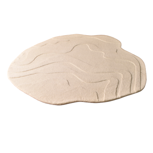 Tapis moderne en laine tuftée à la main, motif abstrait, gris minimaliste, contour topographique sculpté, irrégulier 6x7 - Product Image 4