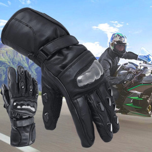 Gants de conduite unisexes en cuir à doigts entiers, respirants, perforés, avec sangle de poignet réglable, toutes saisons - Product Image 6