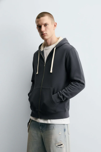 '' SOSH 4 Hoodie '' Men's Thumbhole Zipper Hoodie - Product Image 3