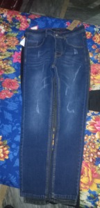 Custom OEM Cargo <b>Men</b> Vintage Skinny <b>Flared</b> Pant High Street Ripped Rhinestone Straight Denim Baggy <b>Jeans</b> Mid Waist Colored Wash - Product Image 6