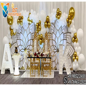 เวทีงานแต่งงานลายดอกบัวโมเนต์สุดหรู ฉากหลังดอกไม้โมเนต์สำหรับงานเลี้ยงฉลองสมรส ดีไซน์พิเศษเฉพาะสำหรับเวทีงานแต่งงานโมเนต์ - Product Image 1