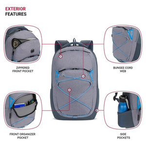 Luxury Geometric Business <b>Backpack</b> Waterproof PU <b>Leather</b> <b>Laptop</b> Bag for Modern Travel Professional - Product Image 3