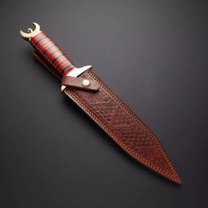 Couteau multifonctionnel de survie et de chasse en acier Damas à haute teneur en carbone, pointe tombante, vente en gros OEM/ODM, le plus vendu - Product Image 5