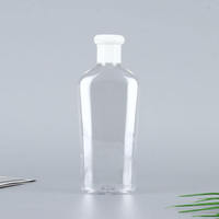 Cylindre en plastique PET transparent de 200 ml, vide, avec bouchon à clapet, pour sérum, lotion, shampoing, crème visage, sérigraphie, vente en gros