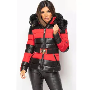 Low MOQ 2026 New <b>Winter</b> <b>Women's</b> Hooded <b>Parka</b> Jacket Zipper Closure Waterproof Short Slim Fit Cotton Padded Warm Polyester Shell - Product Image 3