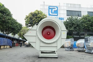Ventilateur centrifuge OBM CEP-1-16I pour l'extraction de fumée dans les couloirs, avec entraînement par courroie AC en acier au carbone SS400, fabriqué au Vietnam - Product Image 4
