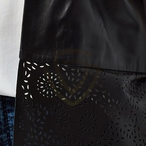 Chaleco de Cuero Genuino para Mujer, Estilo Vintage Personalizado, con Botones y Encaje, Transpirable - Product Image 6