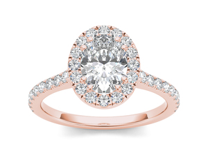 Anillos Clásicos de Compromiso, Boda y Aniversario en Oferta, Diamante Cultivado en Laboratorio con Corte Ovalado de 1 Quilate, Certificado por IGI, Anillo de Oro Sólido de 14K - Product Image 4