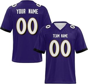 Men custom American Football Jersey <b>Plus</b> <b>Size</b> Embroidered Stitched Design Wear with player name and number - Product Image 6