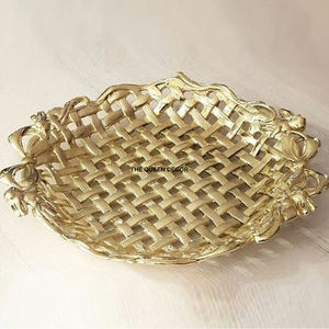 Plateau de service en acier inoxydable le plus vendu avec accents floraux, nouvelle arrivée tendance, design actuel, cadeaux de déménagement - Product Image 3