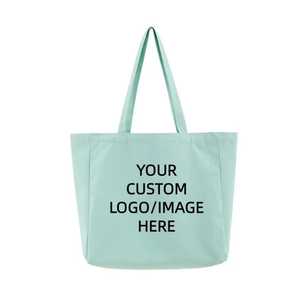 Bolsa de transporte minimalista de diseño sencillo en color blanco, hecha de 100% algodón puro para promociones corporativas. - Product Image 3