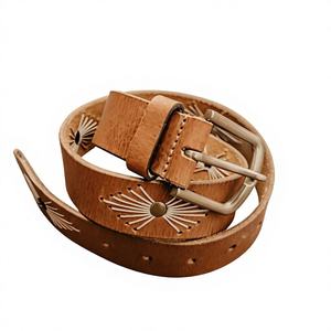 Best Selling Long Lasting <b>Cow</b> Hide Leather Belt for Men High Quality Custom Logo <b>Printed</b> Belts for Home and Garden Use - Product Image 2