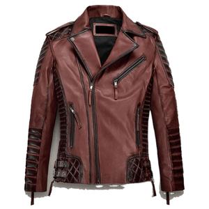 Nouvelle Arrivée 2026 – Blouson Unisexe en Cuir Véritable pour Homme, Design Color Block, Haute Qualité, Fermeture Éclair Hiver, Col Montant Vintage, Style Motard - Product Image 1