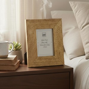 Mango Wood Photo <b>Frame</b> 4x6 Rustic Natural Finish Wholesale Bulk - Product Image 1
