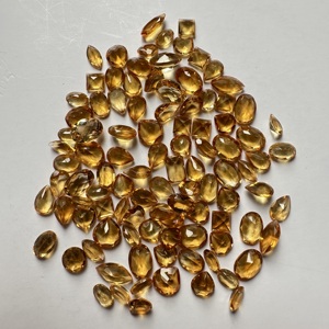Citrine naturelle, pierres précieuses en vrac, formes et tailles variées, 3x5 à 5x7 mm, lot de 101 pièces, 46 carats, taillées et polies - Product Image 4