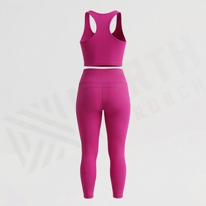 Conjunto de Yoga Premium para Mujer con Estampado Personalizado, Bra y Leggings Elegantes, Tallas Grandes, Decoración Bordada, Ropa Deportiva Informal para Gimnasio - Product Image 2
