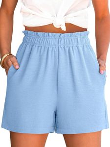 Shorts de sport pour femmes, écologiques, respirants, taille haute, motif floral, séchage rapide, extensibles, pour la course à pied, la remise en forme et l'entraînement - Product Image 1