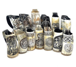 แก้วดื่มเบียร์ไวกิ้งคุณภาพสูงแก้วมักไวกิ้งฮอร์นแก้วมักทำจากอินเดีย - Product Image 4