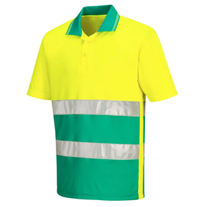 Polo de travail en polyester haute visibilité avec logo personnalisé, vêtements de sécurité réfléchissants - Product Image 4