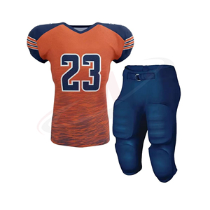 Men's Navy Blue Football <b>Pants</b> With Protective <b>Padding</b> For Adults Polyester Material Sports Wear Customized Brand Name Logo - Product Image 1
