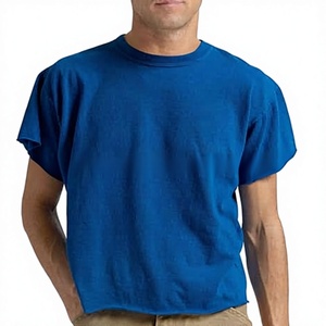 T-shirt court et ample tendance pour homme, style streetwear décontracté d'été, manches courtes, coupe ample en coton, personnalisable - Product Image 1
