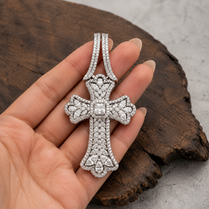 Wholesale Custom Hip Hop Iced Out <b>Cross</b> <b>Pendant</b> Moissanite Diamond 925 Sterling Silver Luxury <b>Men</b> Religious Jewelry - Product Image 4