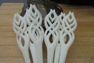 Varita para el Cabello de Hueso Pulida a Mano |   Pasador de Pelo Clásico Natural - Product Image 4