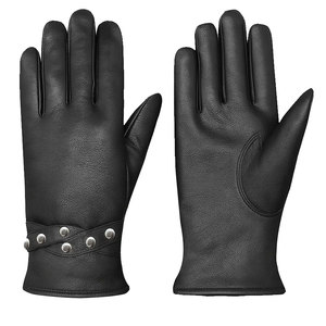 Gants en cuir de mouton SALVA de qualité supérieure, confortables, compatibles écran tactile, longueur poignet, doublure en soie, tendance hiver - Product Image 1