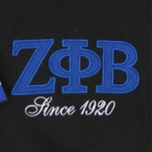 Cardigan classique Zeta Phi Beta pour femme, noir et bleu, boutonné, en tricot, avec lettres grecques, tenue décontractée de sororité - Product Image 2