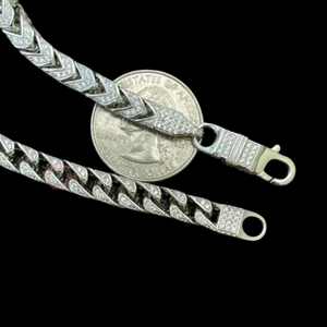Collar Franco Premium, Joyería Fina, Colgantes y Dijes, Chapado en Rodio, Plata de Ley, Joyería de Moda - Product Image 2