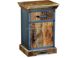 Mesita de Noche Moderna Hecha a Mano de Madera de Mango Maciza y Gabinete de Almacenamiento con 2 Cajones - Product Image 4