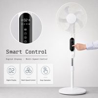 Ventilateur sur pied électrique 220V avec télécommande, ventilateur oscillant de 16 pouces avec moteur en cuivre pur et 3 vitesses pour usage domestique
