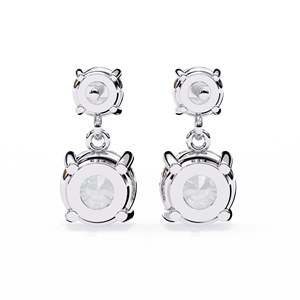 Pendientes Clásicos de Oro Sólido de 10k, 14k, 18k con Diamantes Cultivados en Laboratorio de Corte Redondo E VS de 1ct Cada Uno, Certificados por IGI, Ideales para Regalo, Fiestas y Aniversarios - Product Image 5