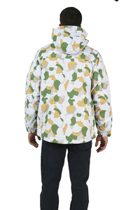 Blouson de moto pour homme, col montant, imperméable, manteau d'hiver, coupe classique, rembourrage en polyester, fermeture éclair, style sportif, logo sur le devant - Product Image 2