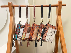 มาใหม่ล่าสุด Western รูปแบบ Cowhide หนังใหม่สไตล์กระเป๋าถือแกะสลักมือ Toled หนังพู่ Boho ผมบนซ่อนสลิงกระเป๋า - Product Image 5