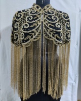 Nouvelle Collection Designer Automne Hiver Printemps Été 2026 ODM – Élégante Robe Courte Respirante pour Adultes, Ornée de Broderies Florales Perlées et de Pompons Faits Main, Style Vintage et Grande Taille